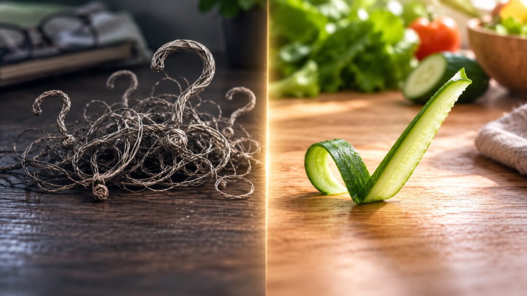 Visual comparison of common healthy eating myths versus facts